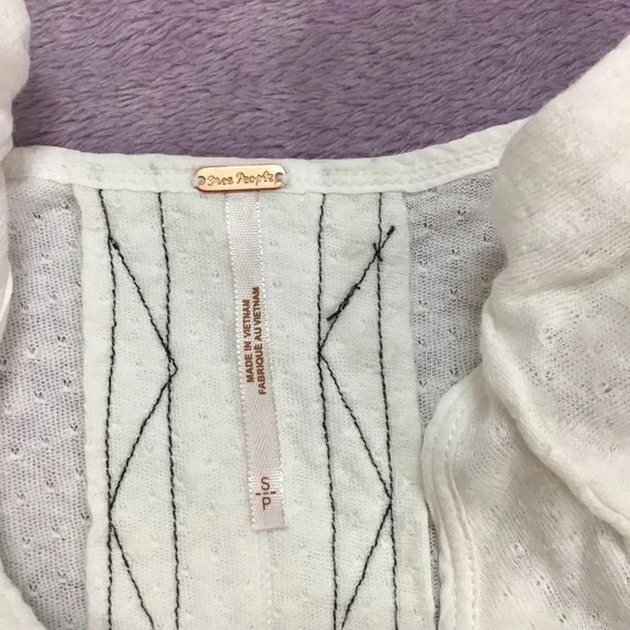 FREE PEOPLE White Tiny Bells Tank Top Size Small - Picture 3 of 6